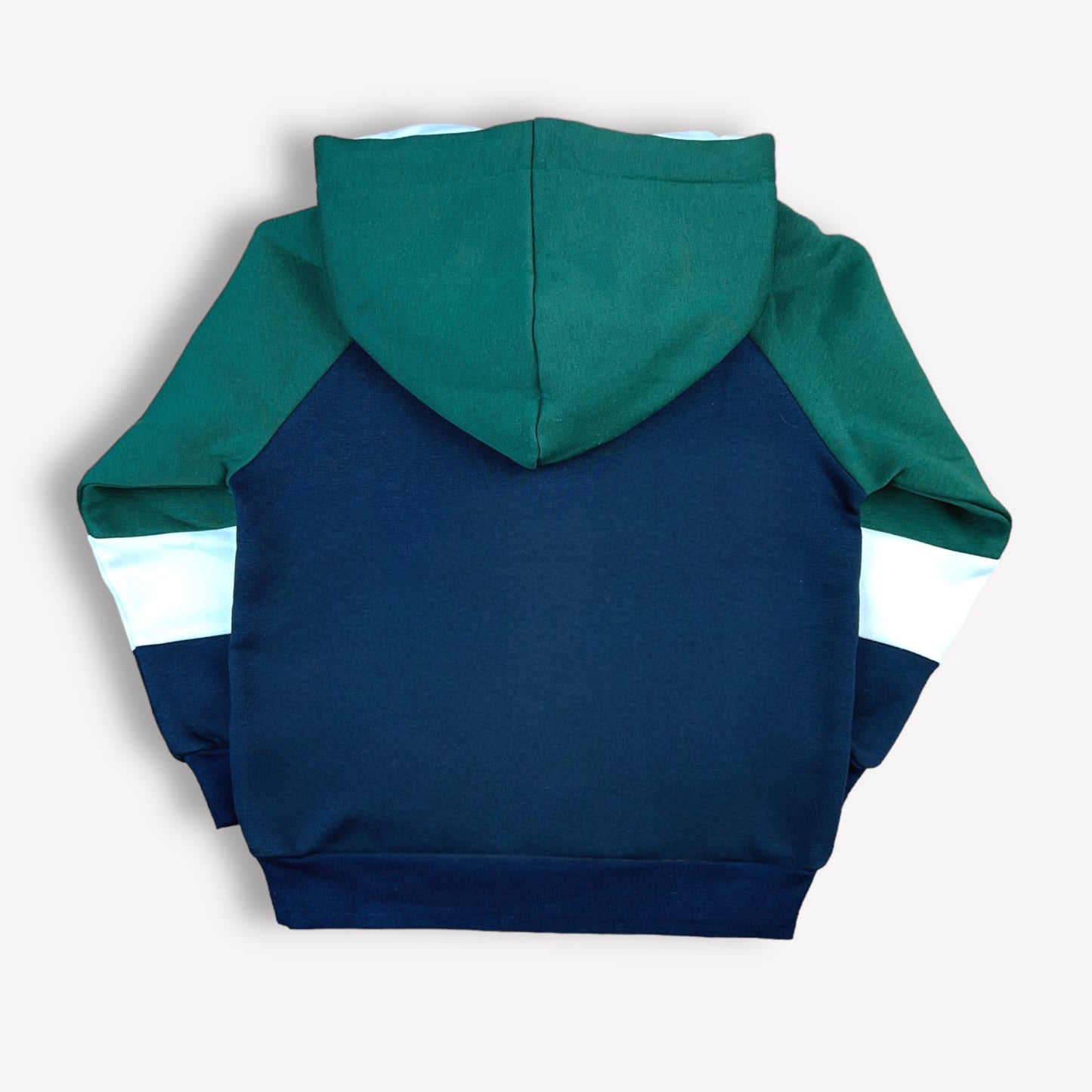 Trio Hoodie Dunkelgrün (angeraut)