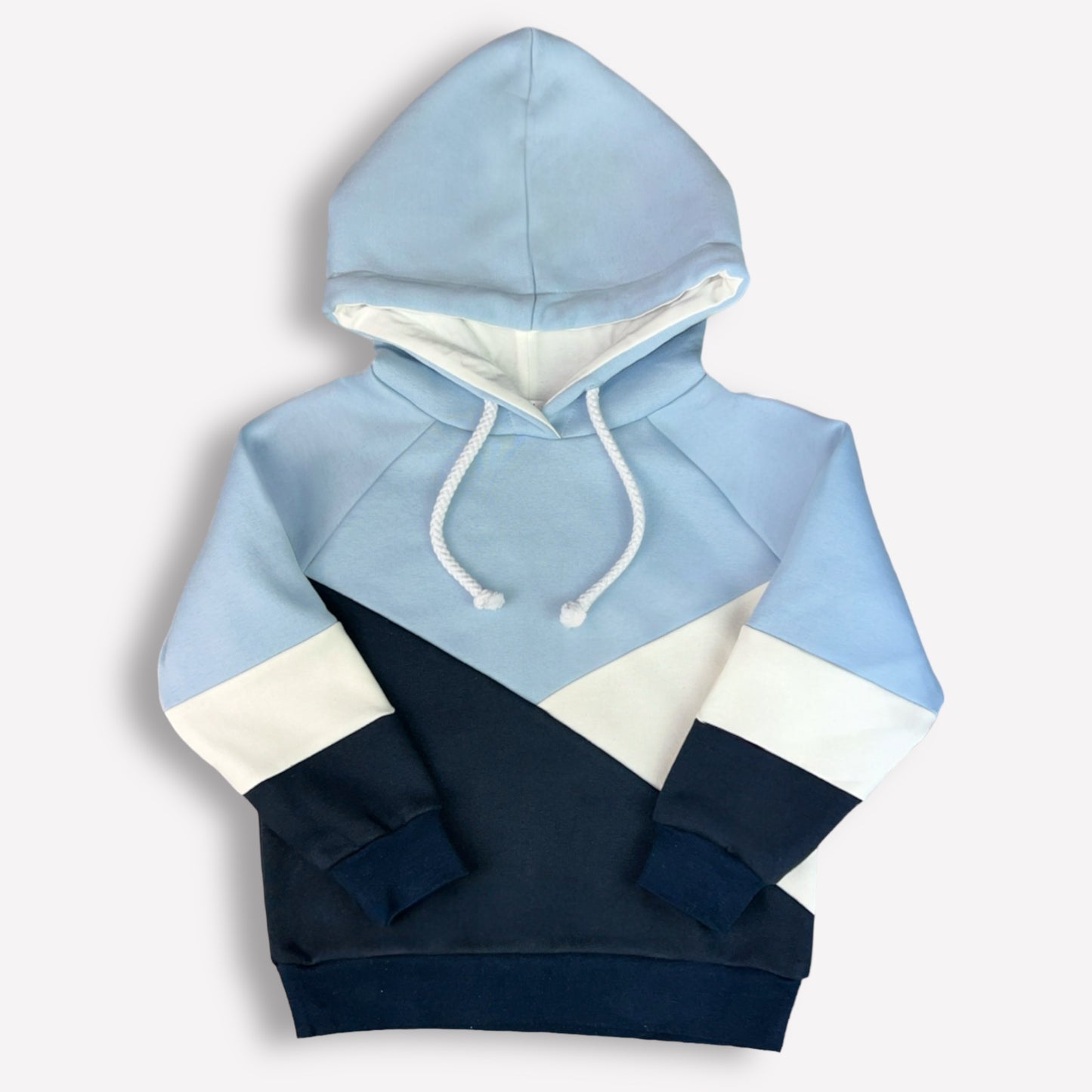 Trio Hoodie Himmelblau (angeraut)