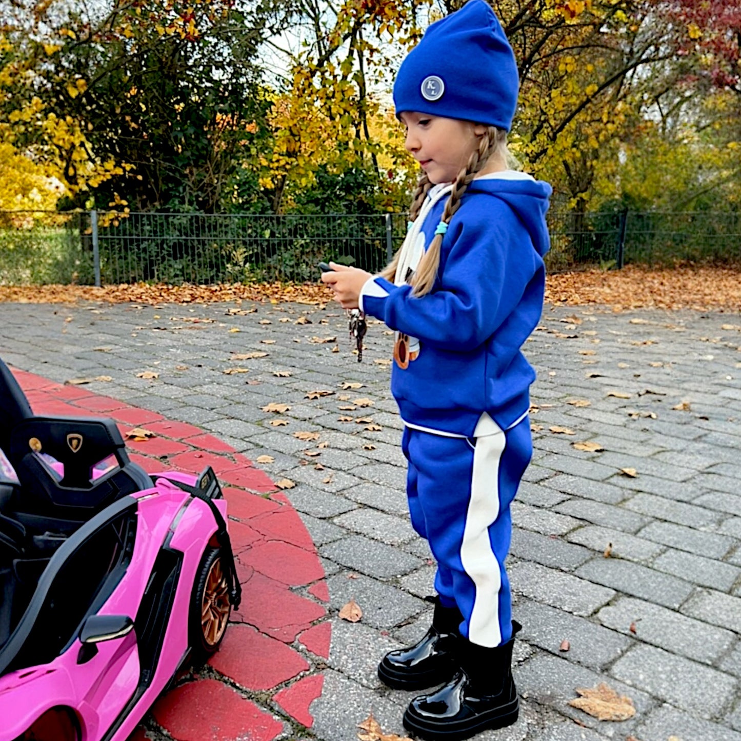 Berliner Bär Blau für Mädchen (angeraut)