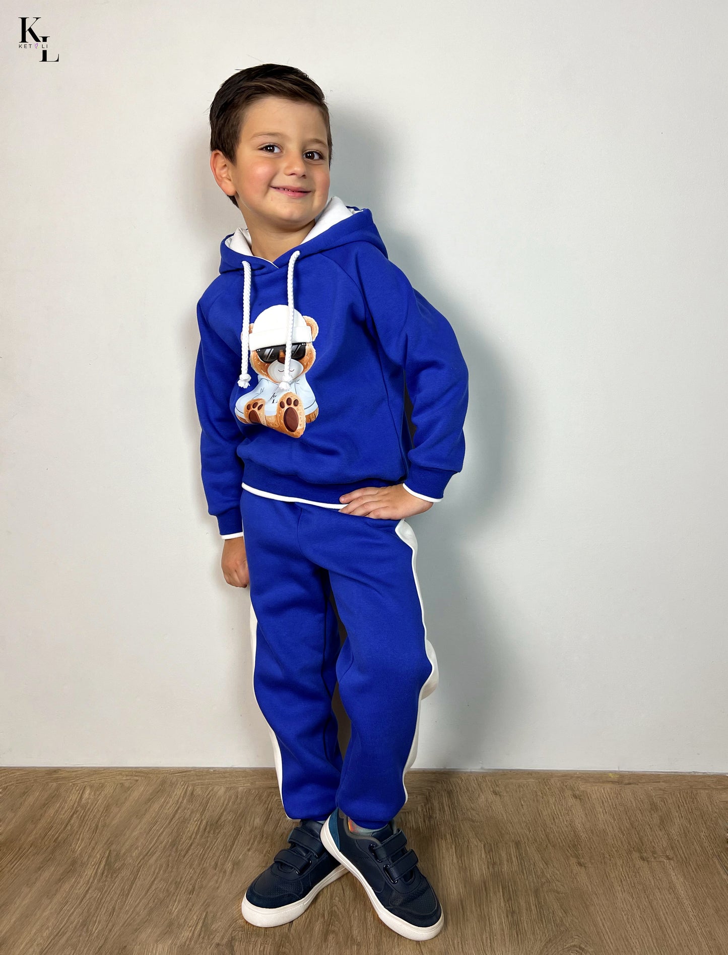 Berliner Bär Hose Blau (angeraut)