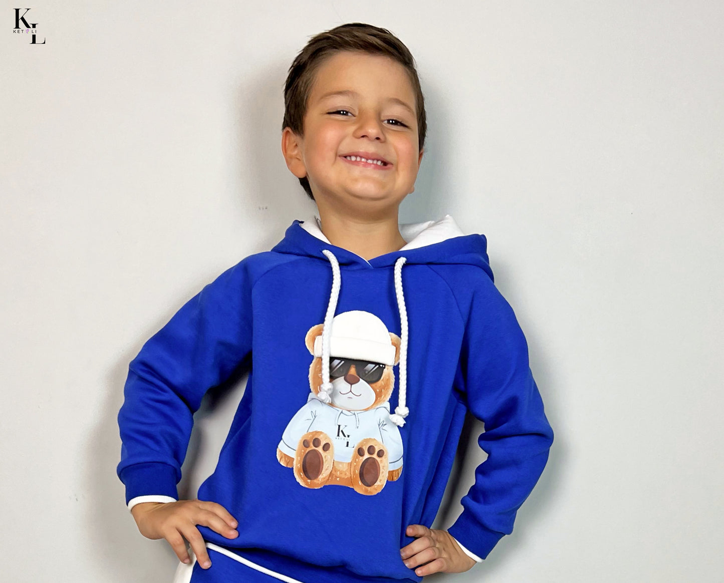 Berliner Bär Blau für Jungs (angeraut)