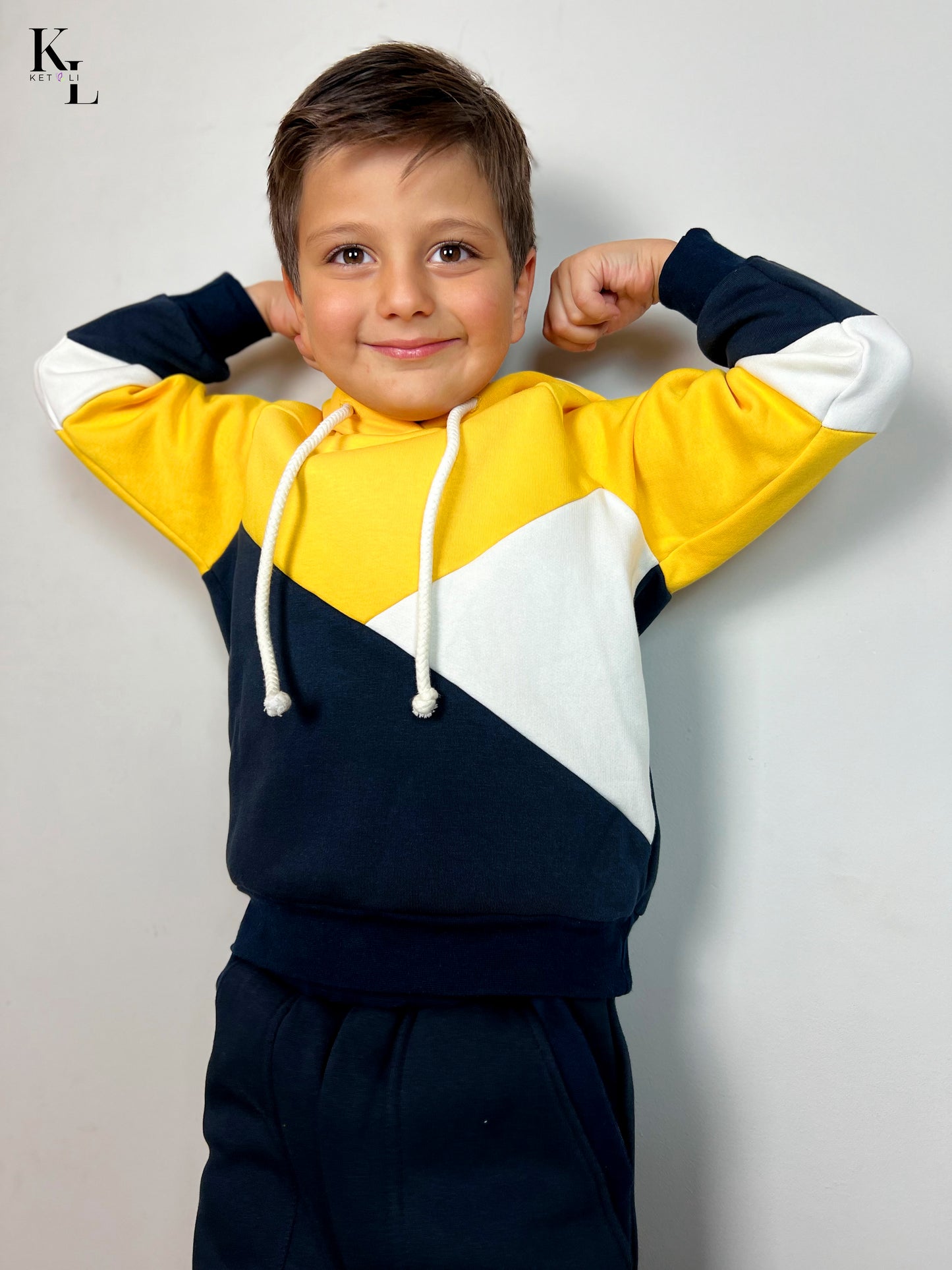 Trio Hoodie Himmelblau (angeraut)