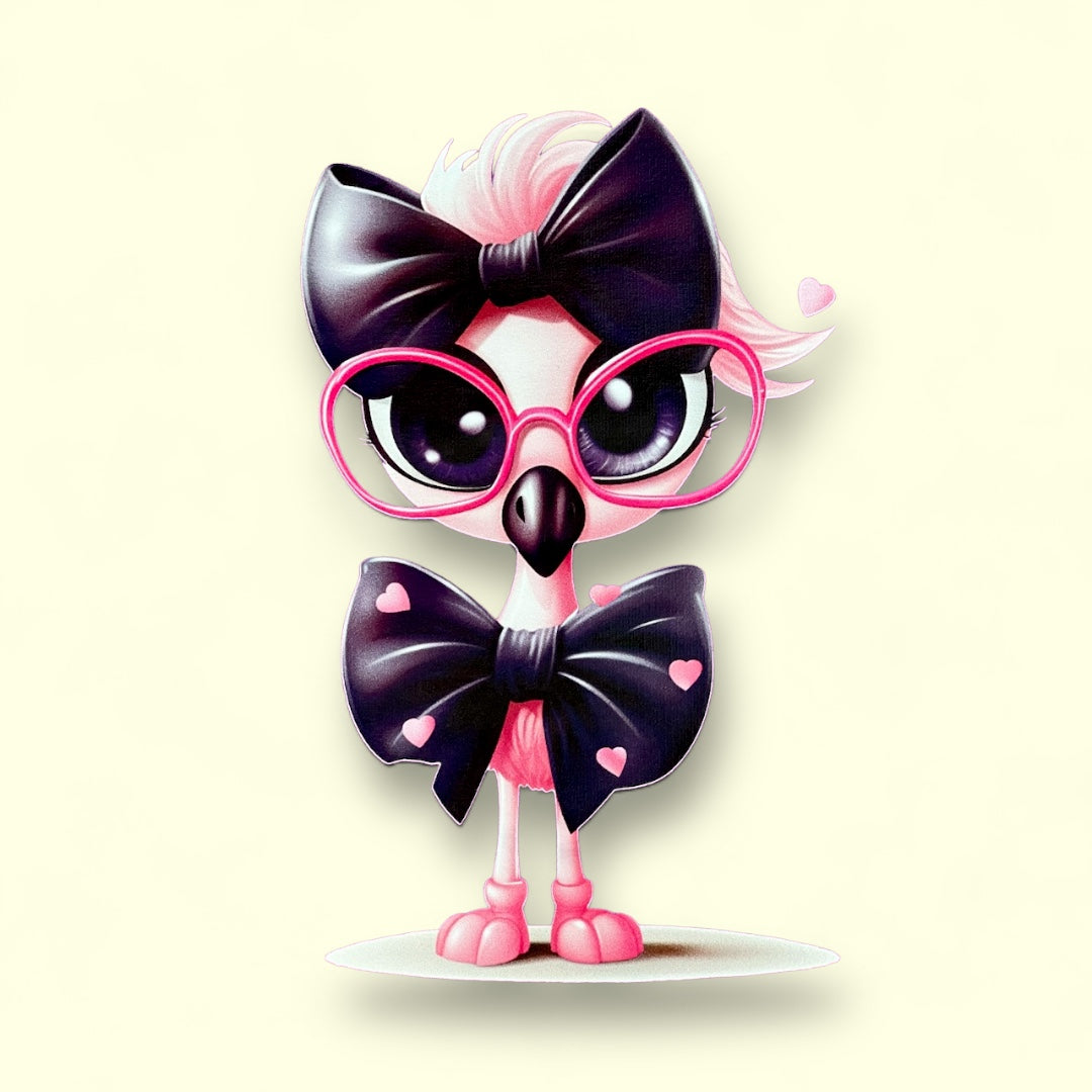 Flamingo-Print Mädchen-Hoodie in Lila