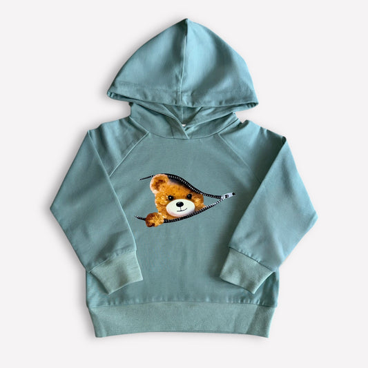 Hoodie für Jungen mit Bärenprint - Grün