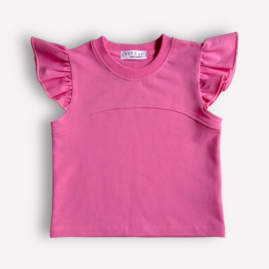 Rosa T-Shirt für Mädchen “Butterfly“