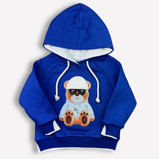 Berliner Bär Blau für Mädchen (angeraut)