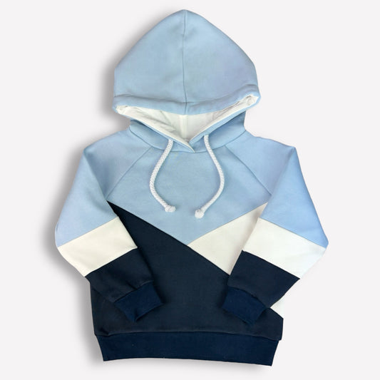 Trio Hoodie Himmelblau (angeraut)