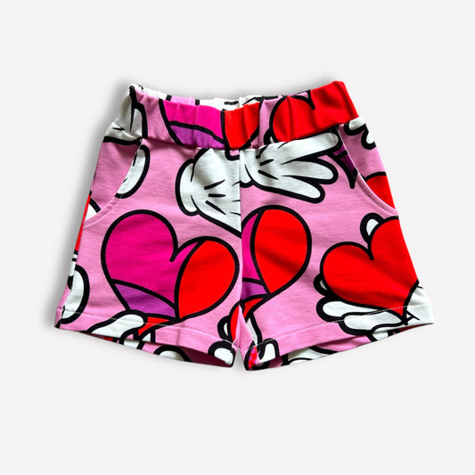 Shorts mit Herzmuster