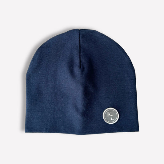 Mädchen Mütze Beanie Feinripp Navy Übergangsmütze