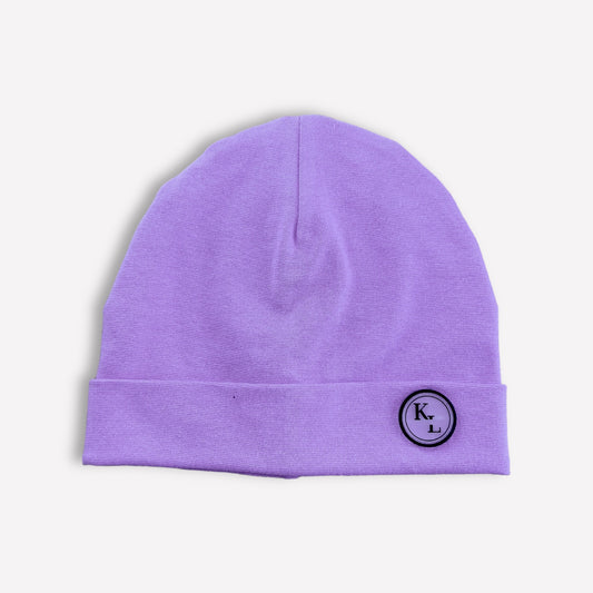 Mädchen Mütze Beanie Feinripp Lila Übergangsmütze