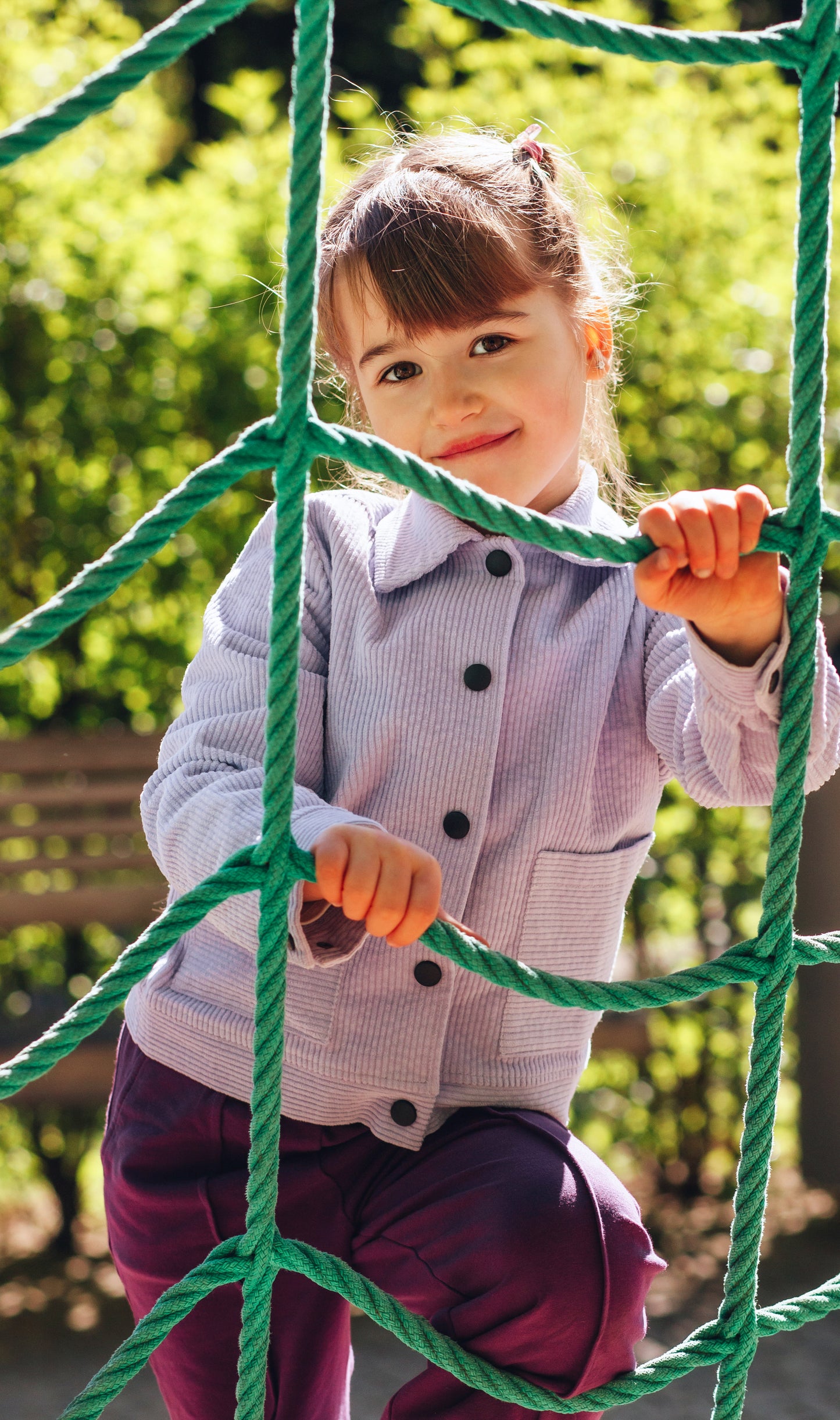 Kurze Cordjacke Lila