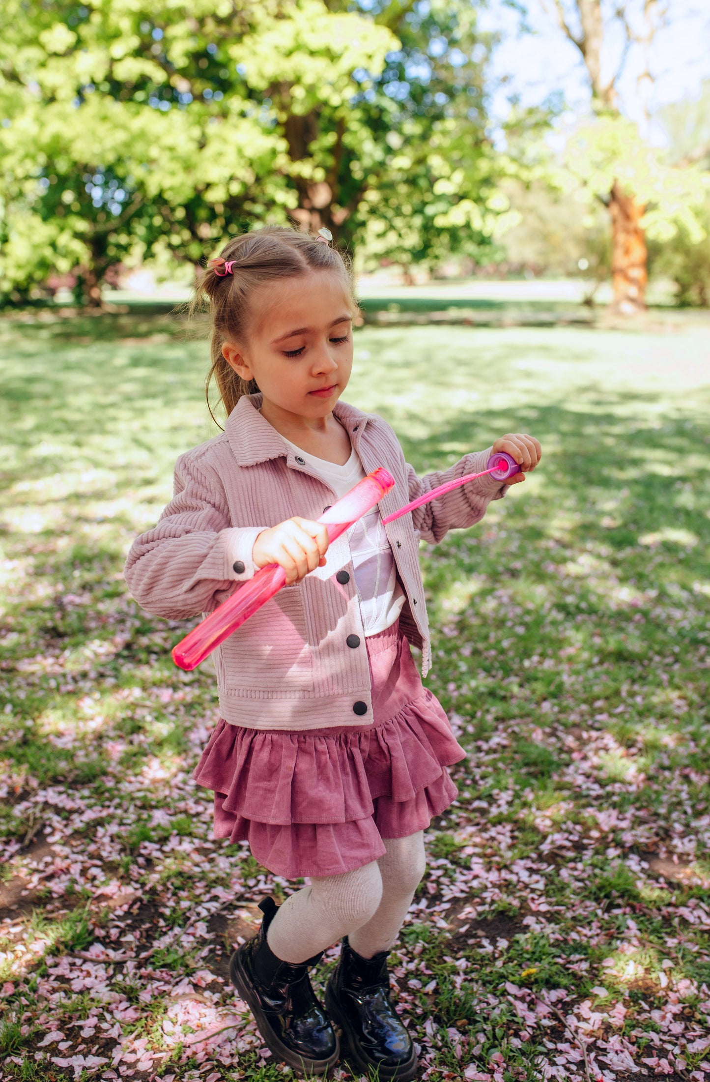 Kurze Cordjacke Rosa