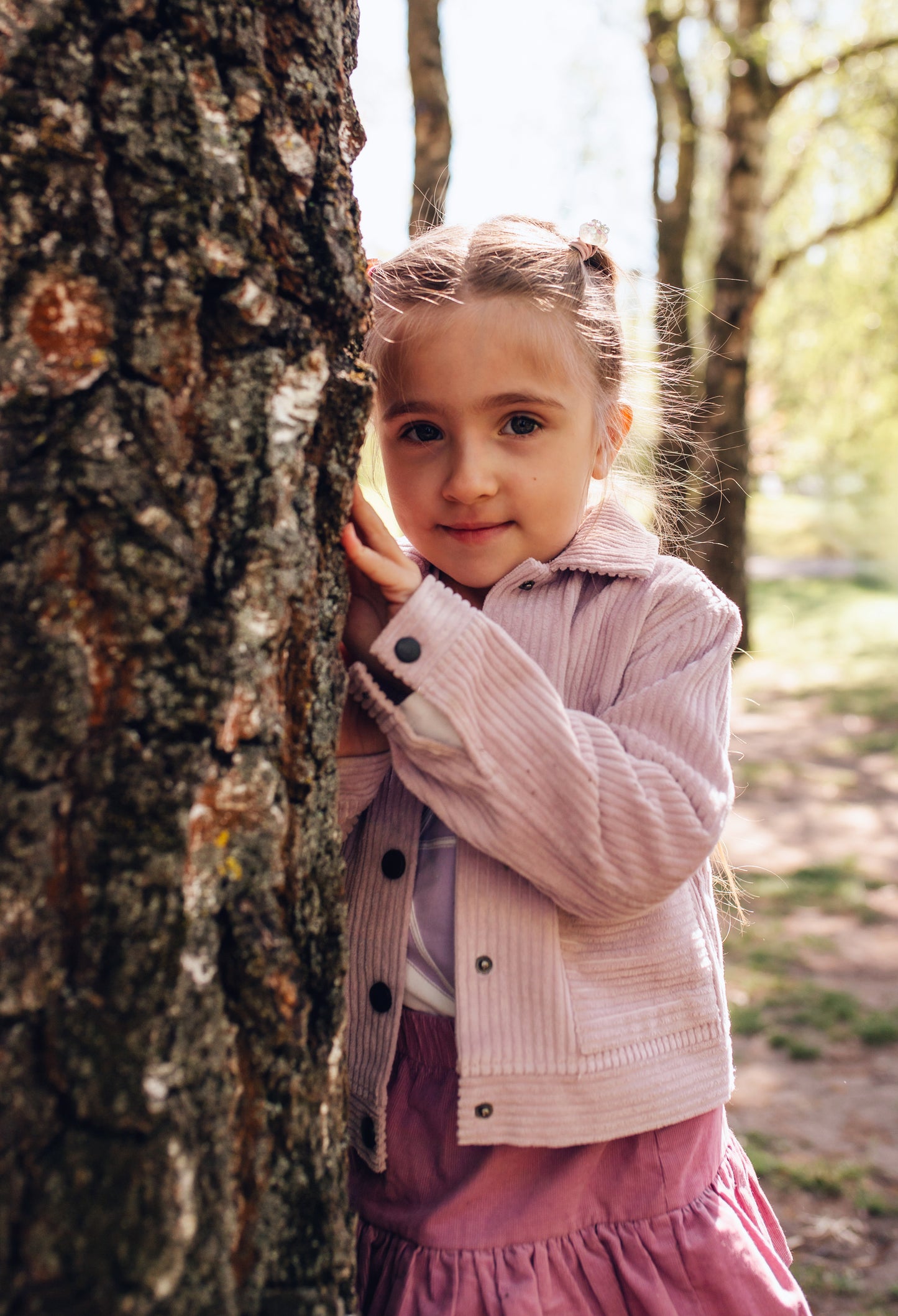 Kurze Cordjacke Rosa