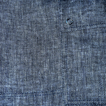 Nachhaltige Shorts Mädchen/Jungen 2–9 Jahre, Leinen-Baumwolle, Blau, mit Druckknöpfen